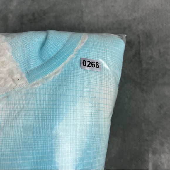 Spyder Blue Plaid Full Zip Jacket Small Hoodie Hooded Faux Fur Lining Comfy Soft - Picture 14 of 14